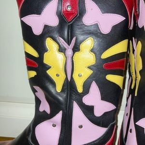 Vtg Acme butterfly Cowboy boots-1980s-NWT